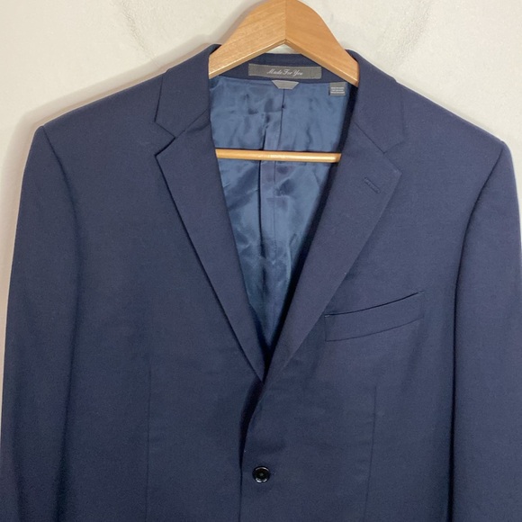 Indochino navy cashmere wool blazer size 48R - Picture 3 of 13